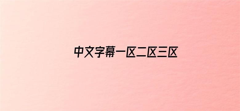 >中文字幕一区二区三区日韩精品横幅海报图