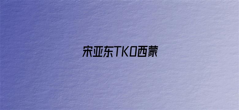 宋亚东TKO西蒙