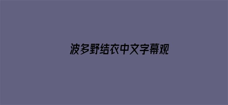 >波多野结衣中文字幕观看横幅海报图