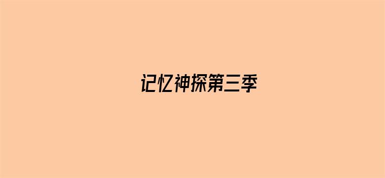 记忆神探第三季